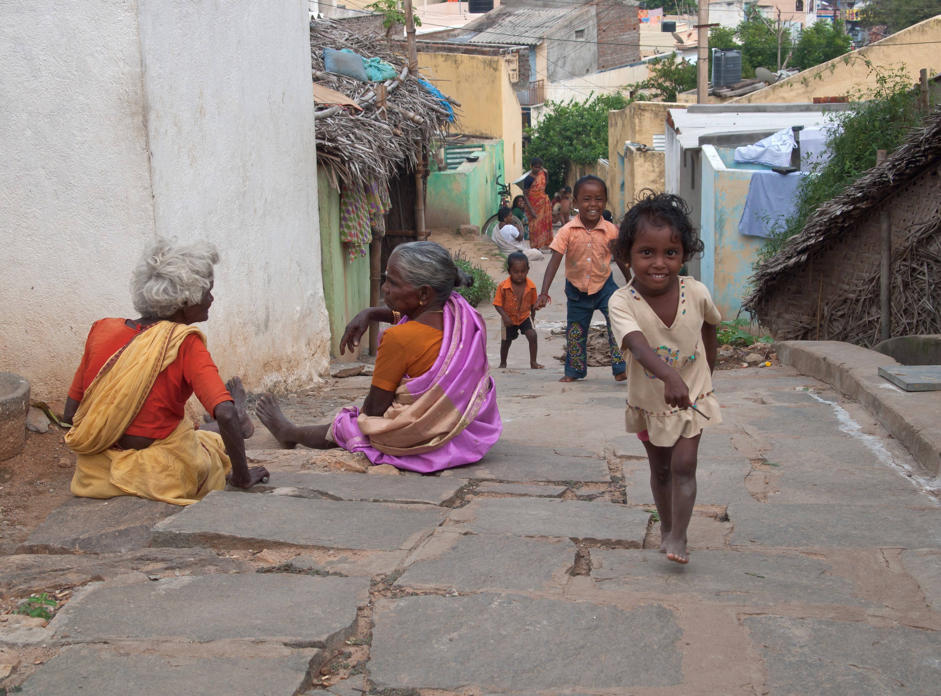 South Indian children smiling
